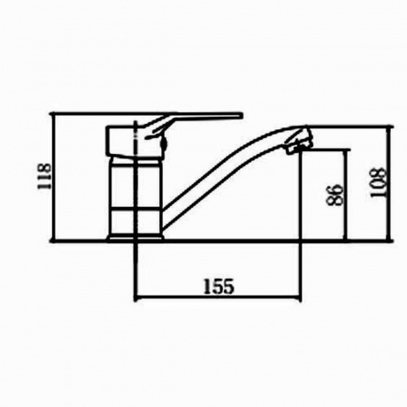 Смеситель для кухни/умывальника FASHUN хром (A4563) - фото 2