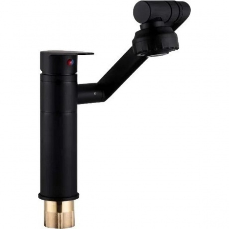 Смеситель для кухни/умывальника FASHUN черный (A4017-7) - фото 2