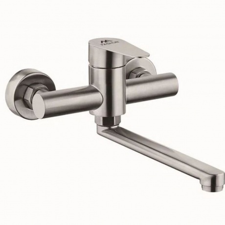 Смеситель для кухни/умывальника FASHUN настенный сатин (A54615)