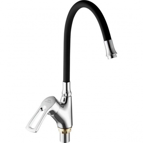 Смеситель для кухни FASHUN с гибким изливом серый/хром (A4466+A7...