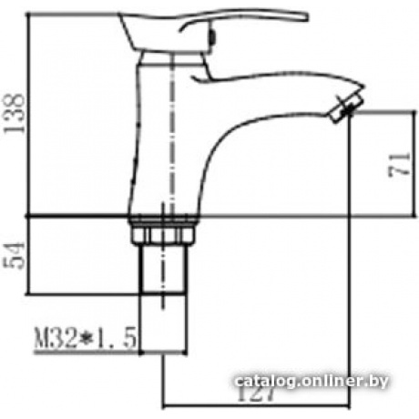 Смеситель для умывальника FASHUN хром (A1001) - фото 3
