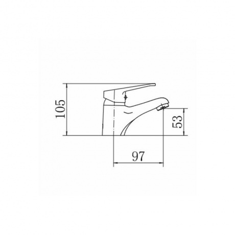 Смеситель для умывальника FASHUN хром (A1013) - фото 2