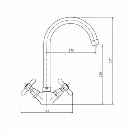 Смеситель для кухни FASHUN хром (A4025) - фото 2