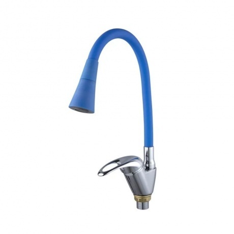 Смеситель для кухни FASHUN с гибким изливом синий (A4403+A7351)