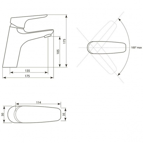 Смеситель Славен  для умывальника Коттедж Г (СЛ-ОД-Г10) - фото 2