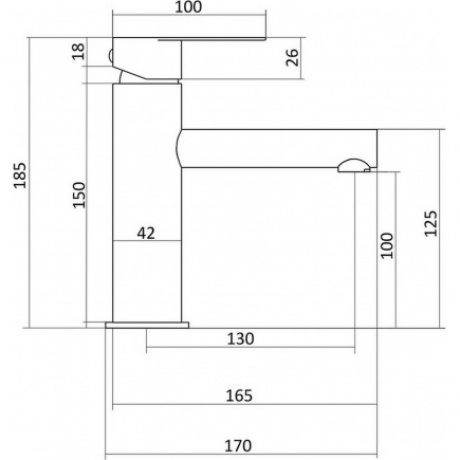 Смеситель Славен  для умывальника Сталь Ж (СЛ-ОД-Ж10) - фото 2