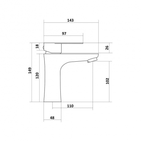 Смеситель Славен  для умывальника Сталь Ж (СЛ-ОД-Ж12) - фото 4