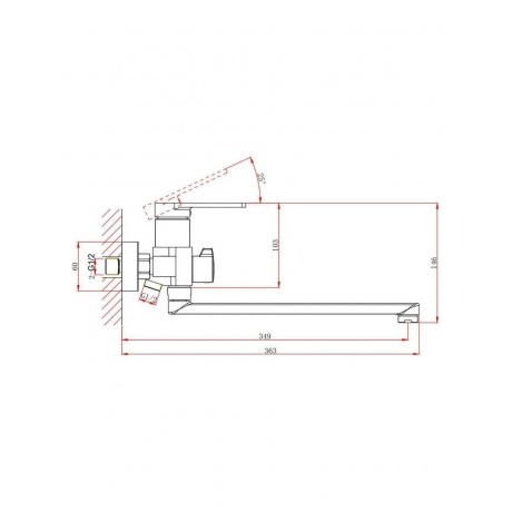 Смеситель DK для ванны Bayern.F?rth (DA1523301) - фото 4