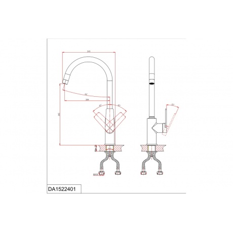 Смеситель DK для кухни высокий Bayern.F?rth (DA1522405) - фото 2