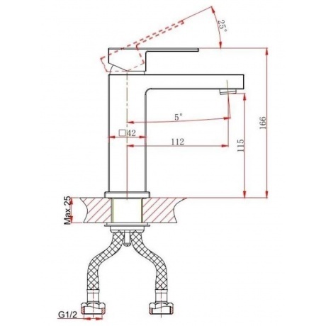 Смеситель D&amp;K для раковины Bayern.Liszt (DA1512105) - фото 2