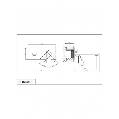 Смеситель D&amp;K для раковины встраиваемый настенный Bayern.Liszt (DA1514401) - фото 2