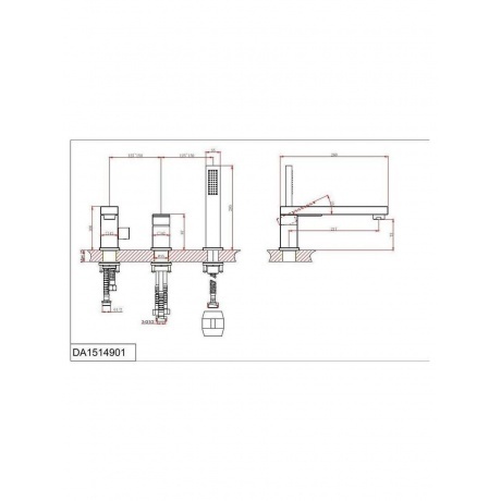 Смеситель D&amp;K на борт ванны Bayern.Liszt (DA1514901) - фото 2