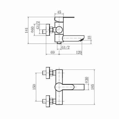 Смеситель для ванны и душа FASHUN (A53001-7) - фото 4