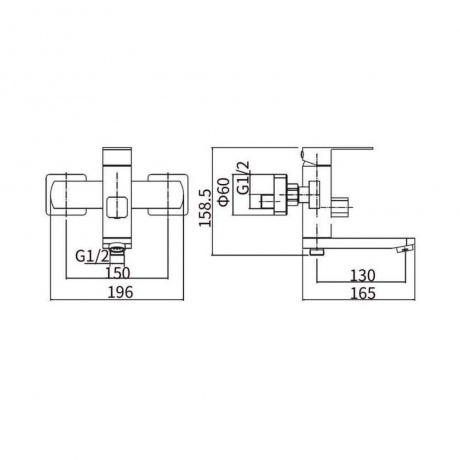 Смеситель для ванны FASHUN (A53002-7) - фото 5