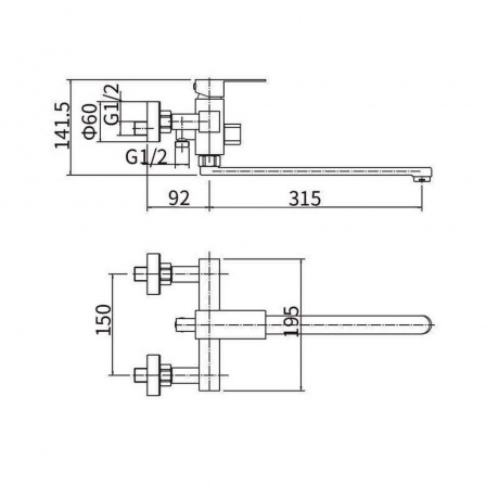 Смеситель для ванны FASHUN (A52202-7) - фото 4