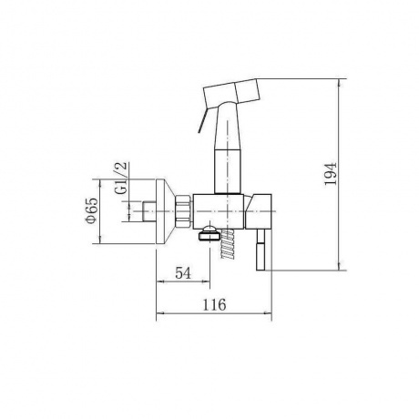 Смеситель настенный с гигиенической лейкой FASHUN (A57504) сатин - фото 3