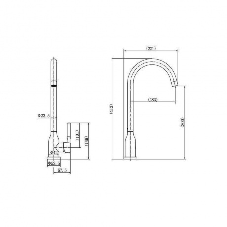 Смеситель для кухни FASHUN (A54022) - фото 2