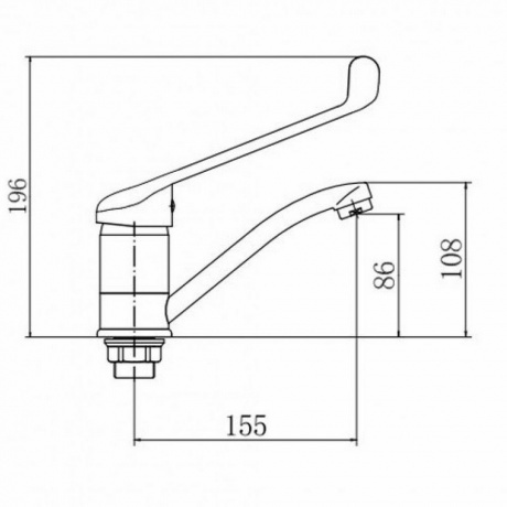 Смеситель для кухни FASHUN (A4554-2) - фото 2