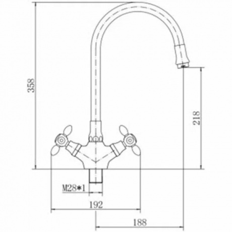 Смеситель для кухни FASHUN (A44127-8) - фото 2