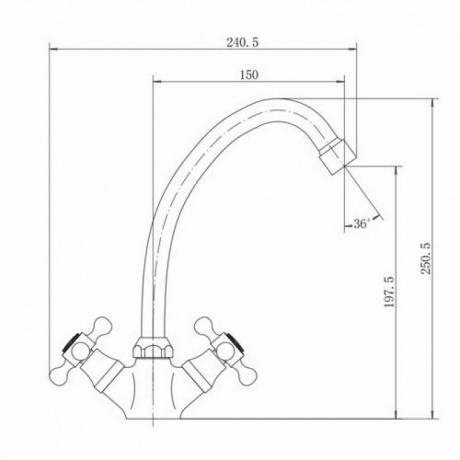 Смеситель для кухни FASHUN (A4119) - фото 2