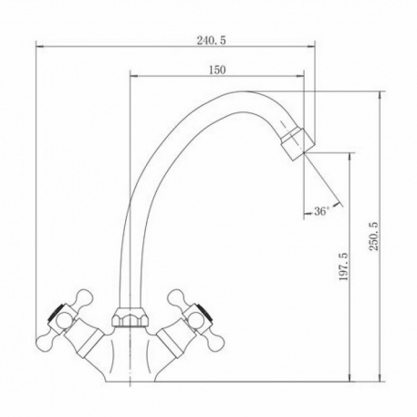 Смеситель для кухни FASHUN (A4119-2) - фото 2