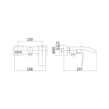 Смеситель для ванны FASHUN (A53018) - фото 3