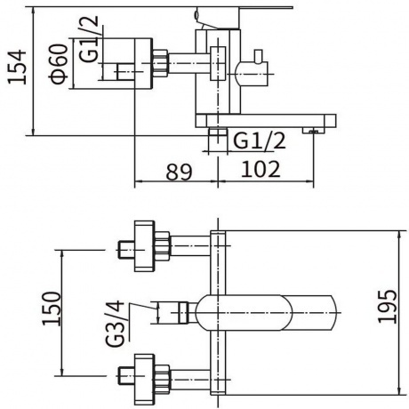 Смеситель для ванны FASHUN (A53020) - фото 7