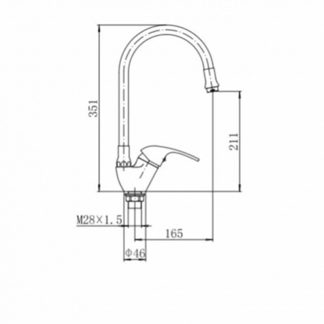 Смеситель для кухни FASHUN с гибким изливом (A4403+A7255) - фото 2