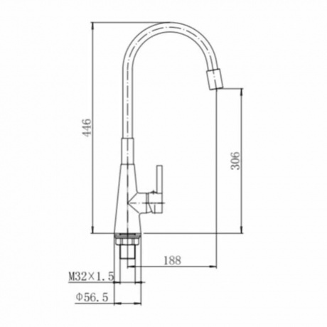Смеситель для кухни FASHUN с гибким изливом (A4153+B02) - фото 2