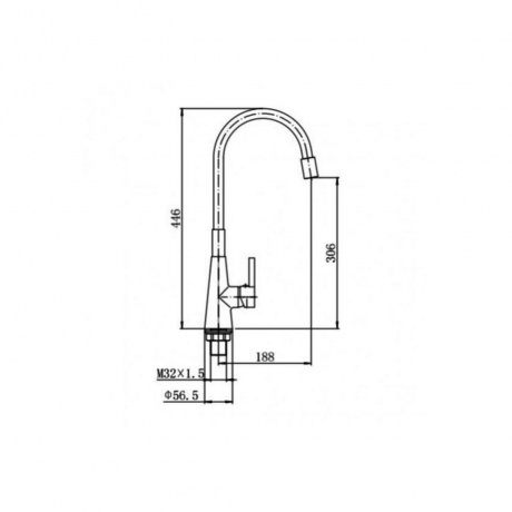 Смеситель для кухни FASHUN с гибким изливом (A4153+B05) - фото 2