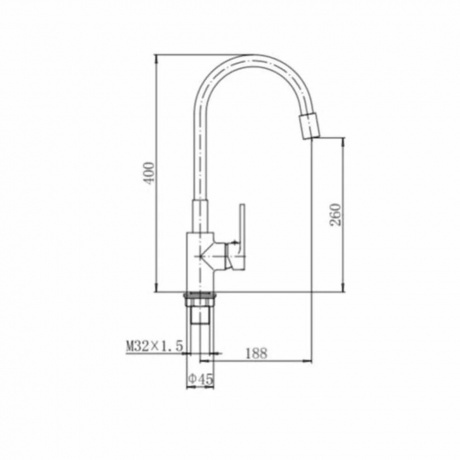 Смеситель для кухни FASHUN с гибким изливом (A4253+B03) - фото 2