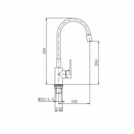 Смеситель для кухни FASHUN с гибким изливом (A4253+B04) - фото 3
