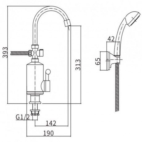 Смеситель для ванны FASHUN (A560) - фото 2