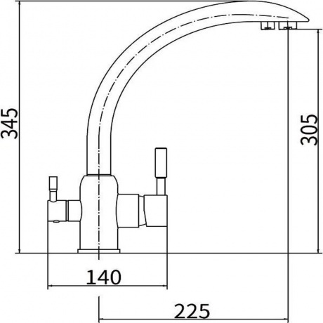 Смеситель для кухни FASHUN (A54309-8A) - фото 2