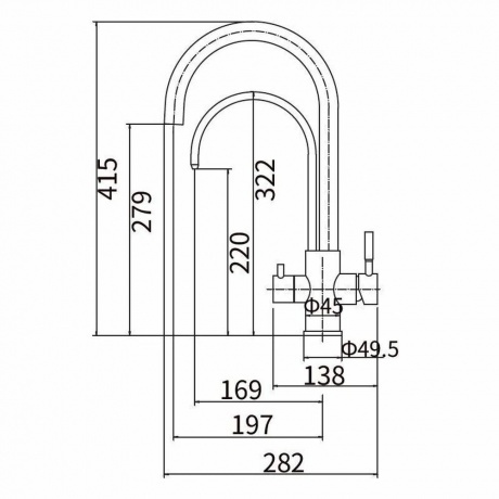 Смеситель для кухни FASHUN (A54309-C) - фото 2