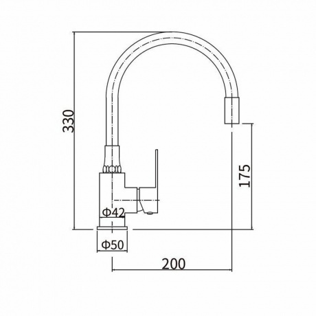 Смеситель для кухни FASHUN (A54302-8) - фото 2