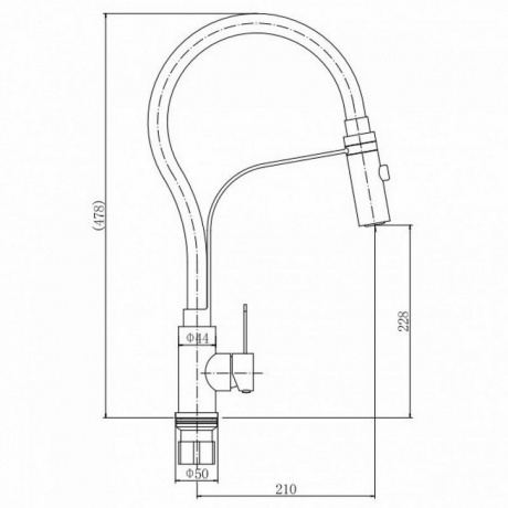 Смеситель для кухни FASHUN (A54112-12) - фото 2