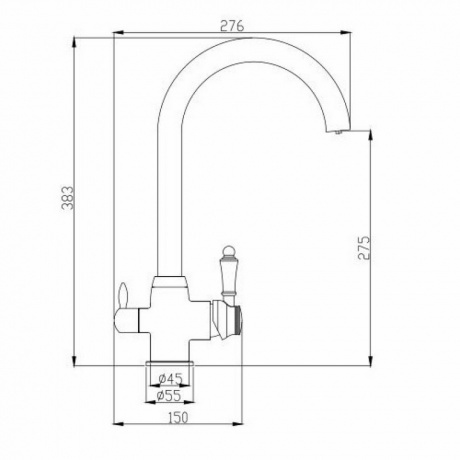 Смеситель для кухни FASHUN (A4396) - фото 2