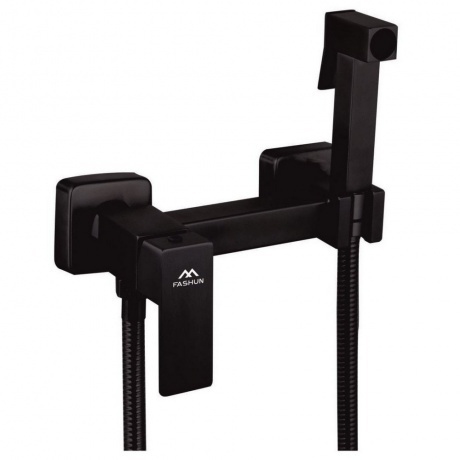 Смеситель настенный с гигиенической лейкой FASHUN (A57504-7) чер...