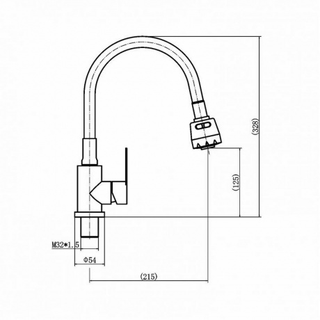 Смеситель для кухни FASHUN (A54101+N7340) - фото 2