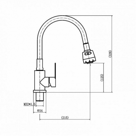 Смеситель для кухни FASHUN (A54101+N7347) - фото 2