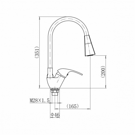 Смеситель для кухни FASHUN с гибким изливом (A4403+A7357) - фото 2