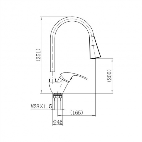 Смеситель для кухни FASHUN с гибким изливом (A4403+A7358) - фото 2