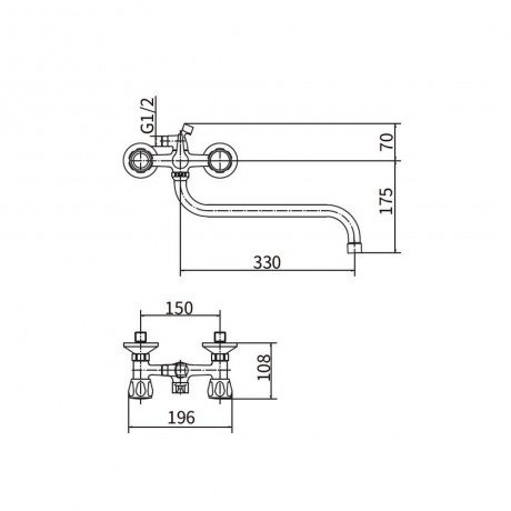 Смеситель для ванны и душа PLStart (PL2210) - фото 2