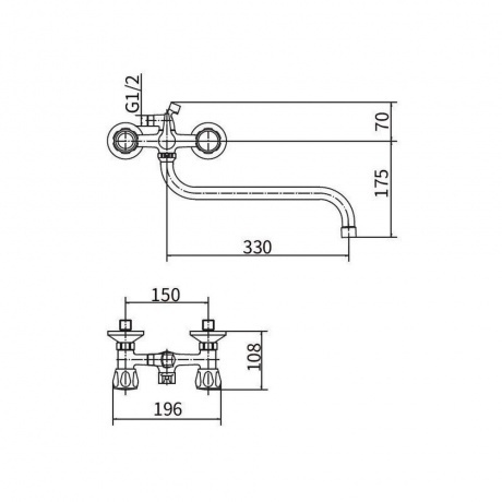 Смеситель для ванны и душа PLStart (PL2210-26) - фото 2