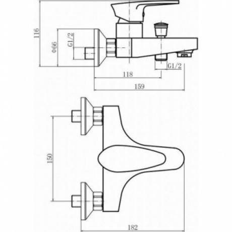 Смеситель для ванны и душа PLSTART (PL3205-17) - фото 2