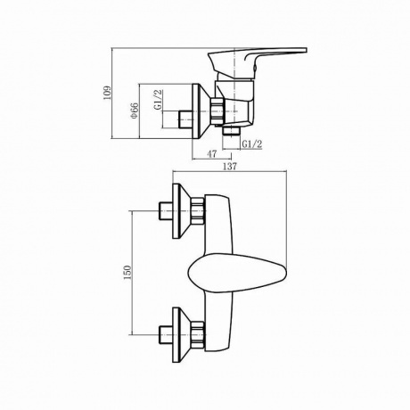 Смеситель для душа PLSTART (PL2005-8) - фото 2