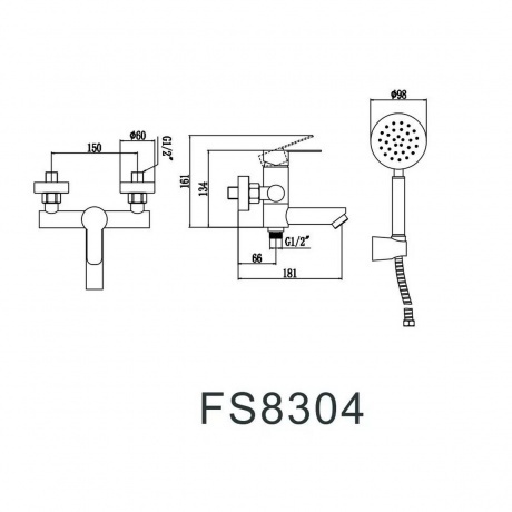 Смеситель Fmark для ванны (FS8304) - фото 2