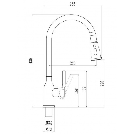 Смеситель Savol для кухонной мойки (S-002804A) - фото 2