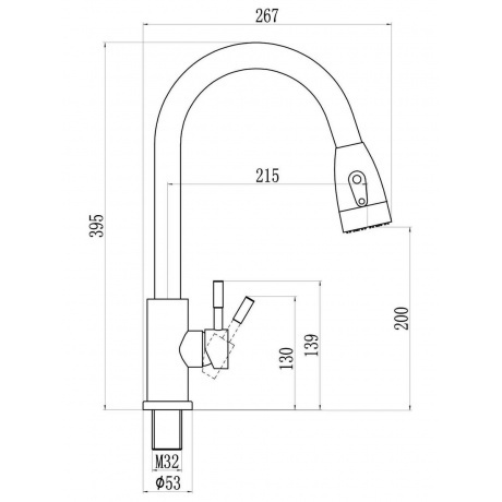 Смеситель Savol для кухонной мойки (S-002806H) - фото 2